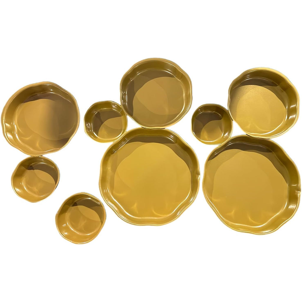 BRAND NEW ~ MCM 9 Grid Gold Cluster Charcuterie Serving Tray Dessert Plate