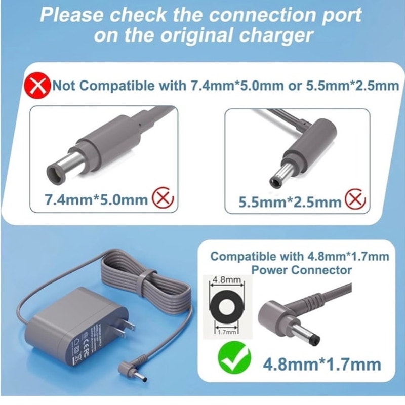 BRAND NEW ~ 30.45V Replacement Charger for Dyson Vacuum Power Supply 6ft