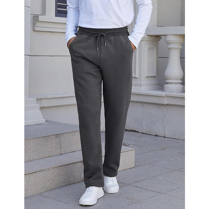 NWT ~ Men's Gray Thick Sherpa Fur Lined Sweatpants Joggers Casual Pants ~ 2X