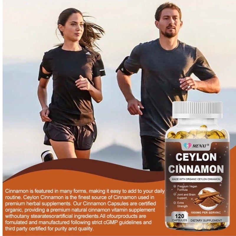 BRAND NEW ~ 8 Bottles Organic Ceylon Cinnamon 1800mg Antioxidant ~ 960 Capsules