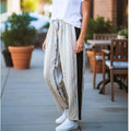 BRAND NEW ~ Women's Casual Summer Drawstring Blue Stripe Beach Pants ~ SMALL