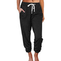 NWT ~ Women's Black Soft Activewear Sweatpants w/ Drawstring ~ LARGE