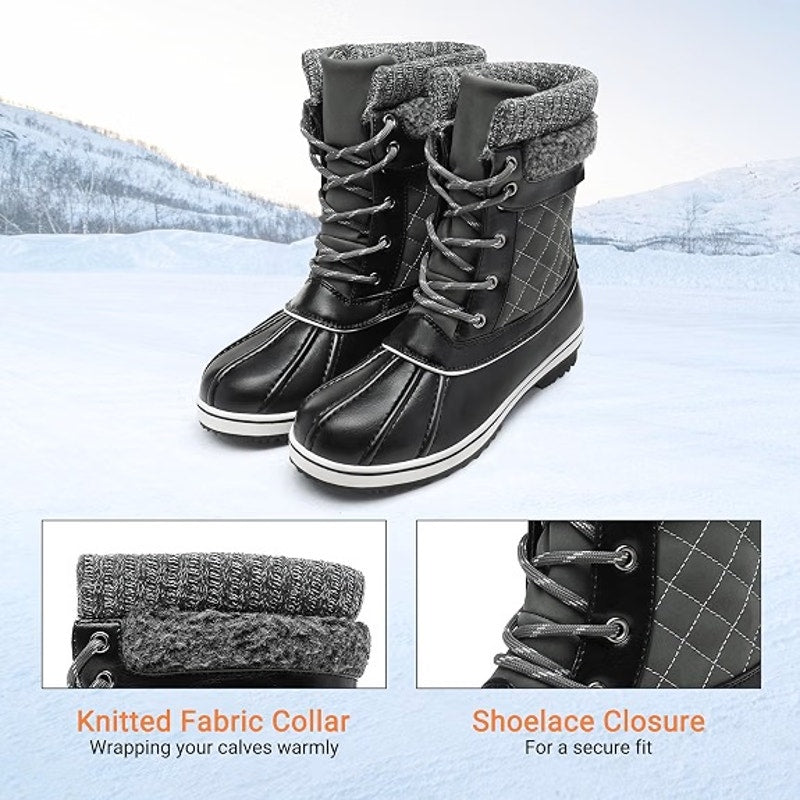 NWT ~ Women's Mid-Calf Winter Duck Boots ~ Waterproof Insulated Adjustable ~ 6