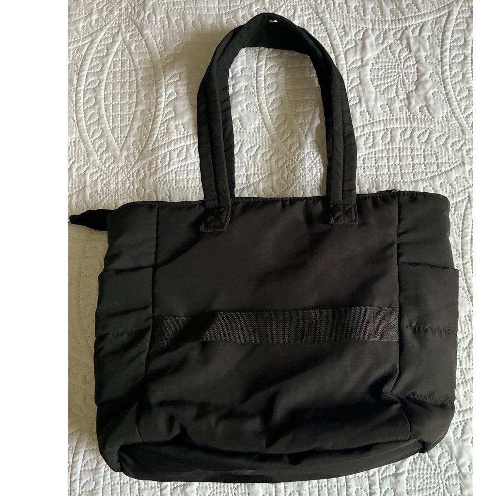 BRAND NEW ~ Large Capacity Black Lightweight Waterproof Quiltd Puffer Tote Bag