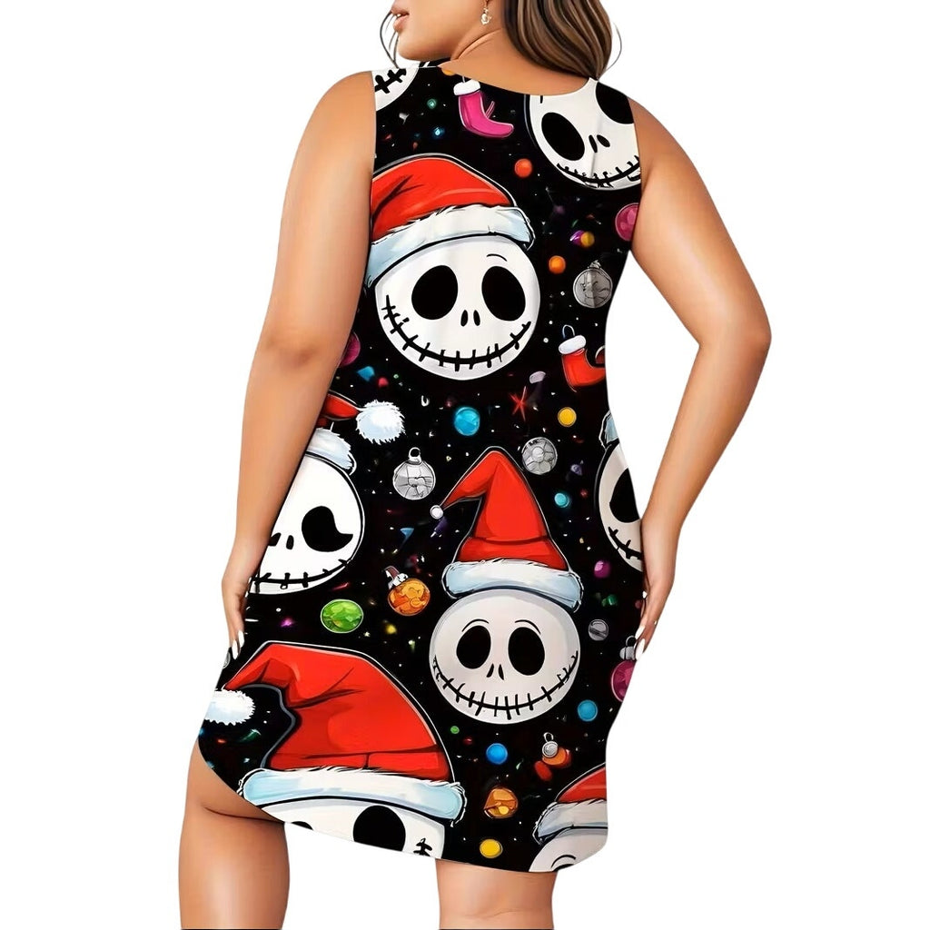 NWT ~ Christmas Jack Skellington Short Sleeveless Nightgown ~ Women's Plus 2XL