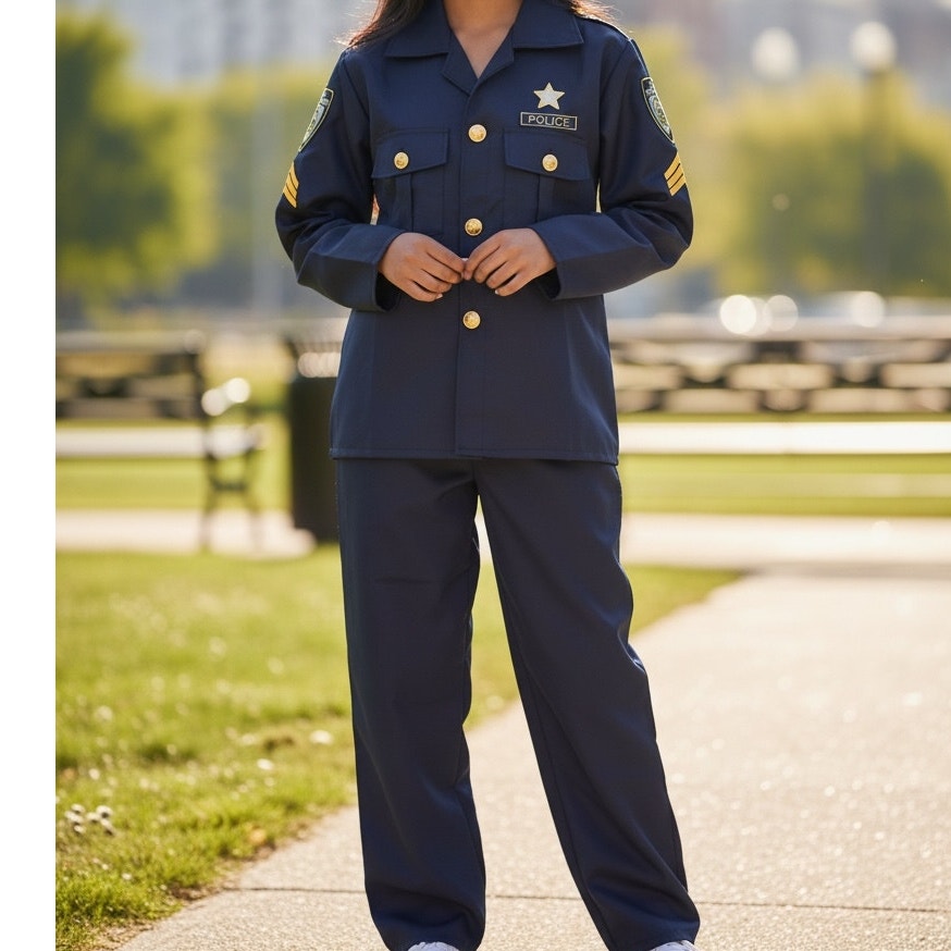 NWT ~ Set/6 Children's Policeman Uniform Halloween Dress Up Play Costume ~MEDIUM