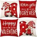 NWT ~ Set/4 Valentine's Day Toss Pillow Cushion Covers ~ 18" x 18"