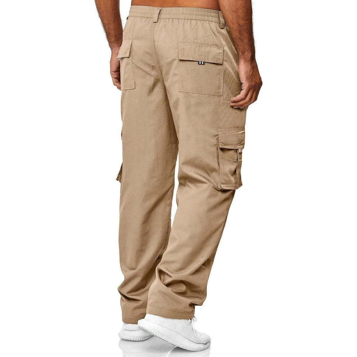 NWT ~ Men's Tan Casual Cotton Relaxed Fit Cargo Pants ~ Size LARGE