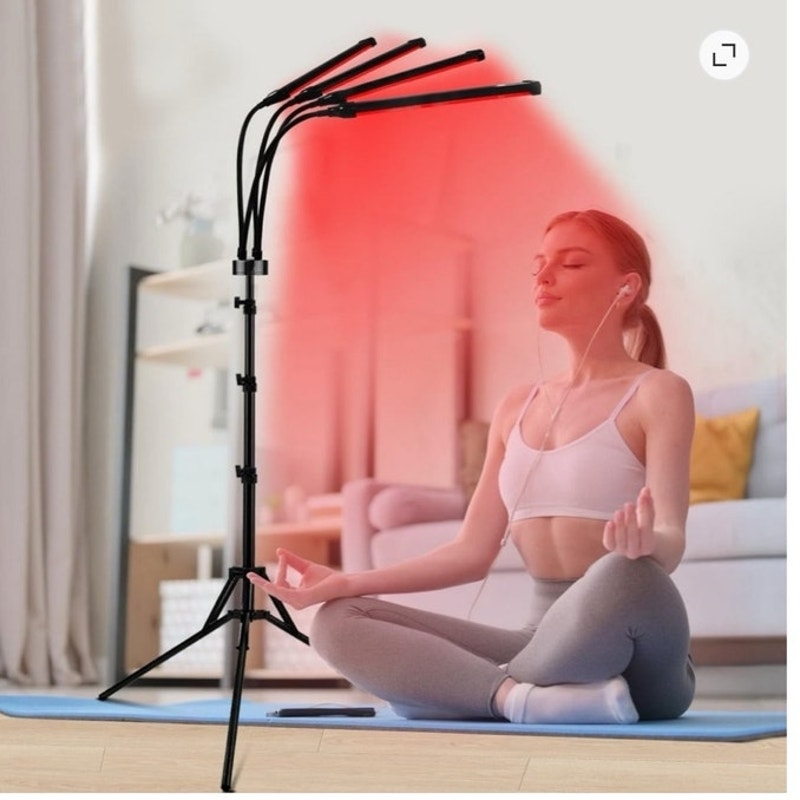 BRAND NEW ~ Red Light Therapy Lamp with Adjustable Height Stand & Timer Infrared