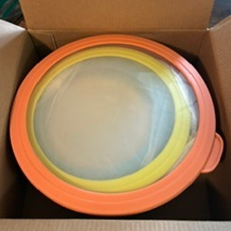 BRAND NEW ~ Set/8 Colorful Dishwasher Safe Plastic Nesting Mixing Bowls & Lids