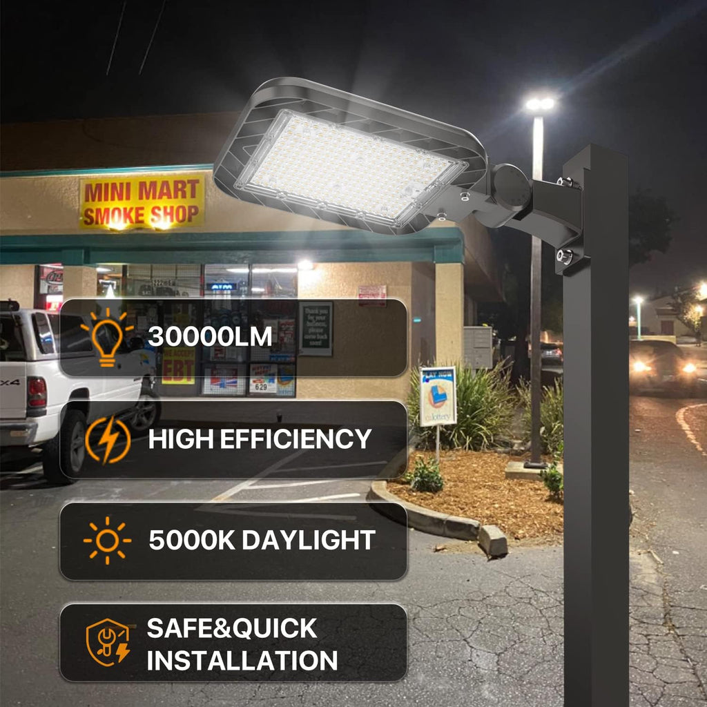 BRAND NEW ~ Adjustable Arm Mount LED Backyard Driveway Street Light 200W 480V