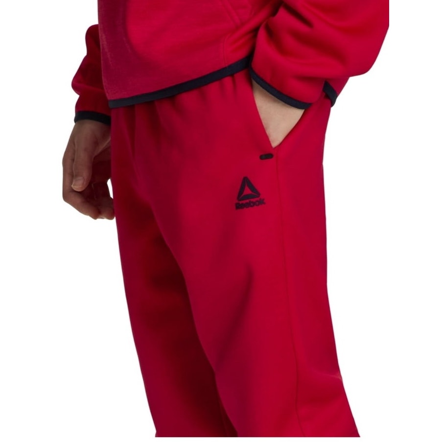 NWT ~ Reebok Boy's Red Athletic Cool Down Jogger Sweatpants~ Size MEDIUM 8 Slim