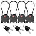 BRAND NEW ~ 4 Pack Black Forge TSA Approved Key Luggage Locks TSA006 Key