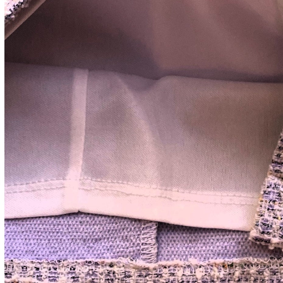 NWT ~ BLUE RAIN Francescas Lavender Tweed Front Slit Lined Mini Skirt ~ SMALL