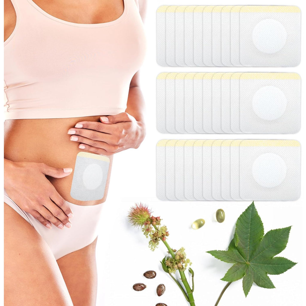BRAND NEW ~ 30Pcs Disposable Castor Oil Adhesive Pack Wrap Belly Button Patches
