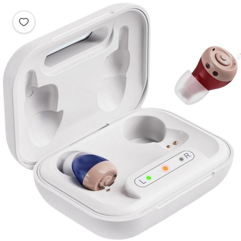 BRAND NEW ~ Beige OTC Noise Cancelling Rechargeable Hearing Aids & Charging Case