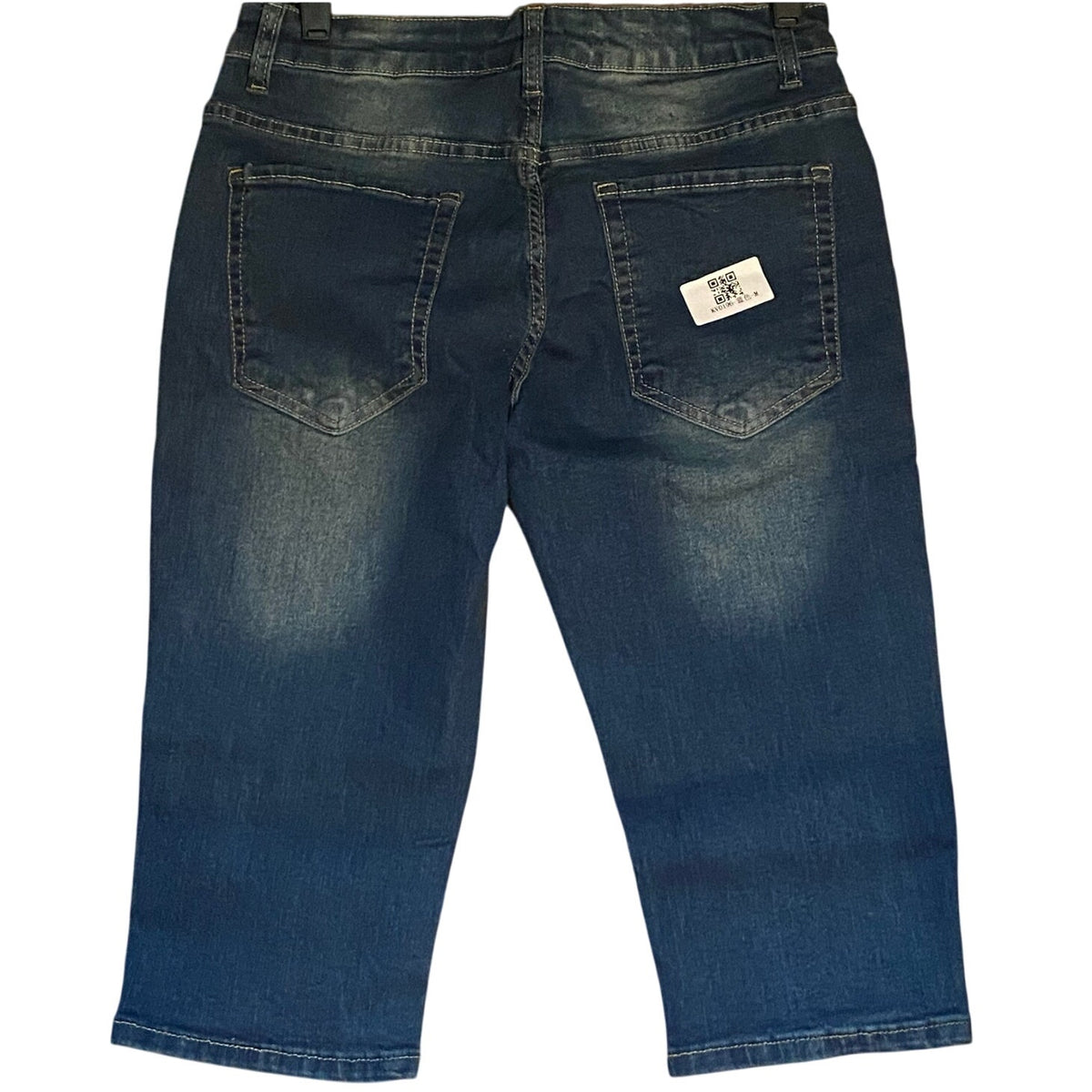 NWT ~ Long Denim Blue Jeans Walking Shorts ~ Women's Size MEDIUM