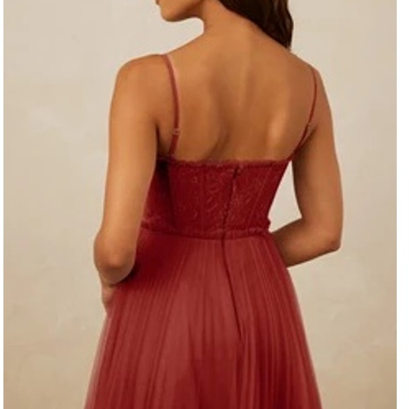 NWT ~ CHRISTIAN SIRIANO BRIDAL ~ AZAZIE 1015 Gorgeous Burgundy Bridesmaid Gown