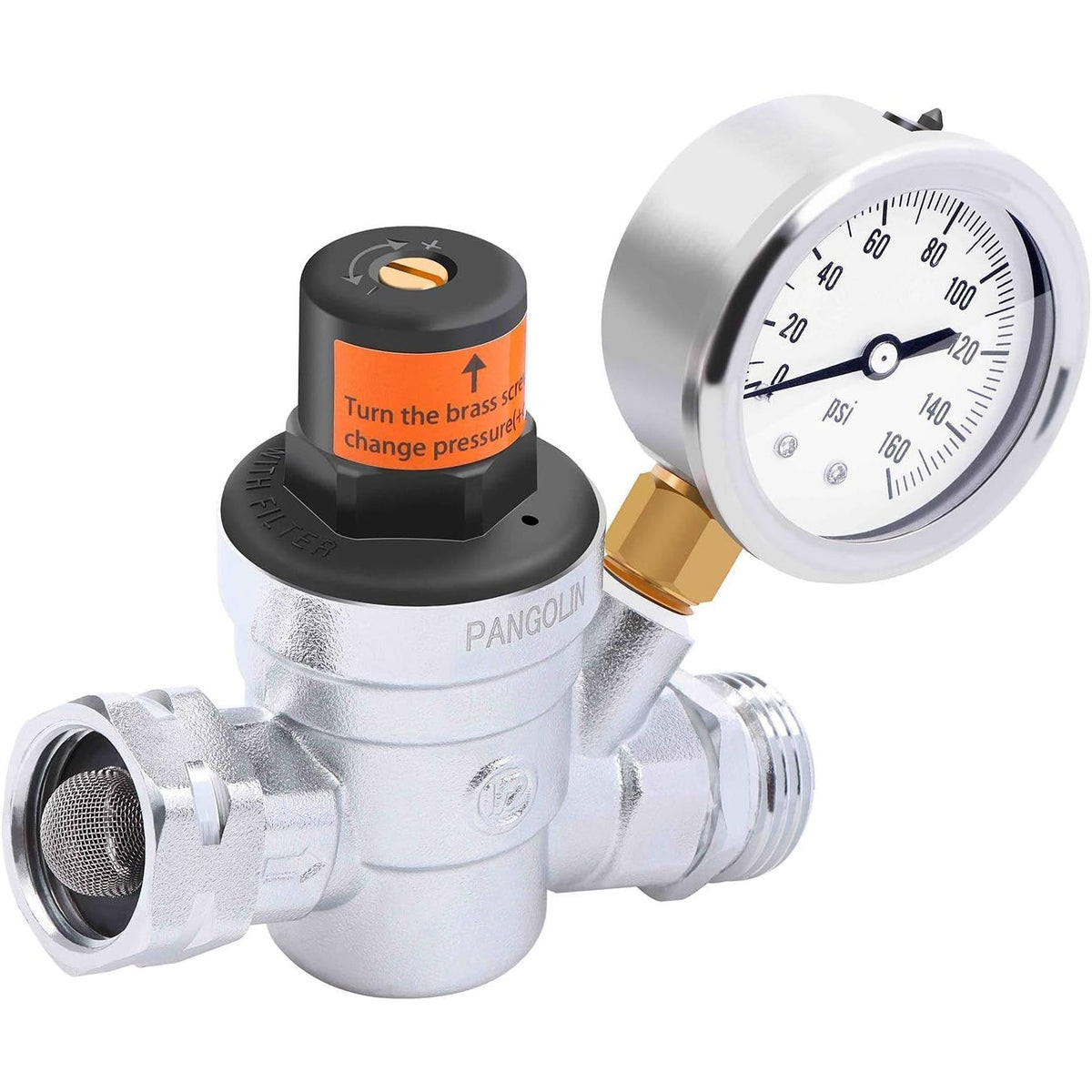 NWT ~ 7 RV Water Pressure Regulator Valves 160 PSI Gauge and Inlet Stainless ...