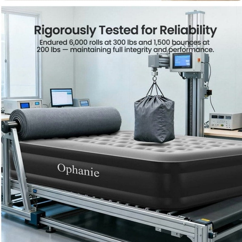 BRAND NEW ~ Black QUEEN Size 18" Elevated Inflatable Air Mattress Bed with Pump