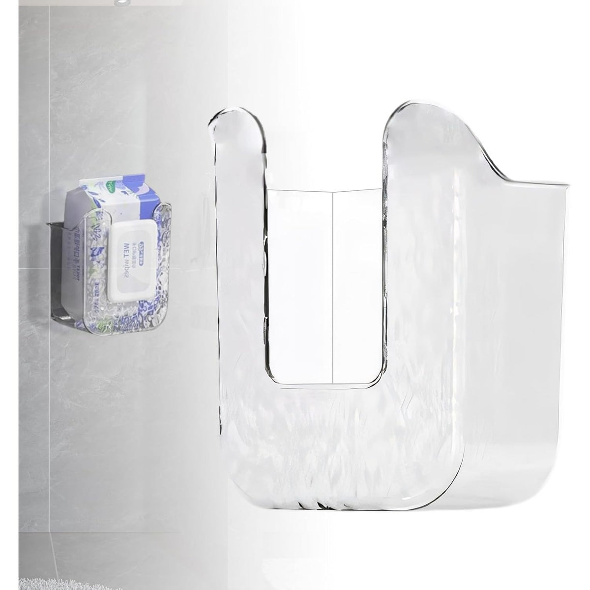 NWT ~ Set/2 Wall Mounted Bathroom Kitchen Tissue Wipes Storage Dispenser Holders