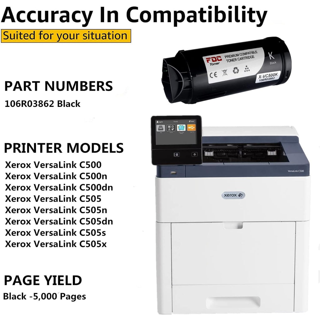 BRAND NEW ~ Black Toner Cartridge Replacement for VersaLink Xerox Printer SEALED