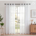 BRAND NEW ~ Sheer White Light Filtering Curtains Drapes 2 Panels ~ 52" x 84"