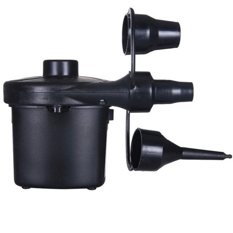 BRAND NEW ~ Quick Electric Black Portable Air Pump Inflator Deflator & 3 Nozzles