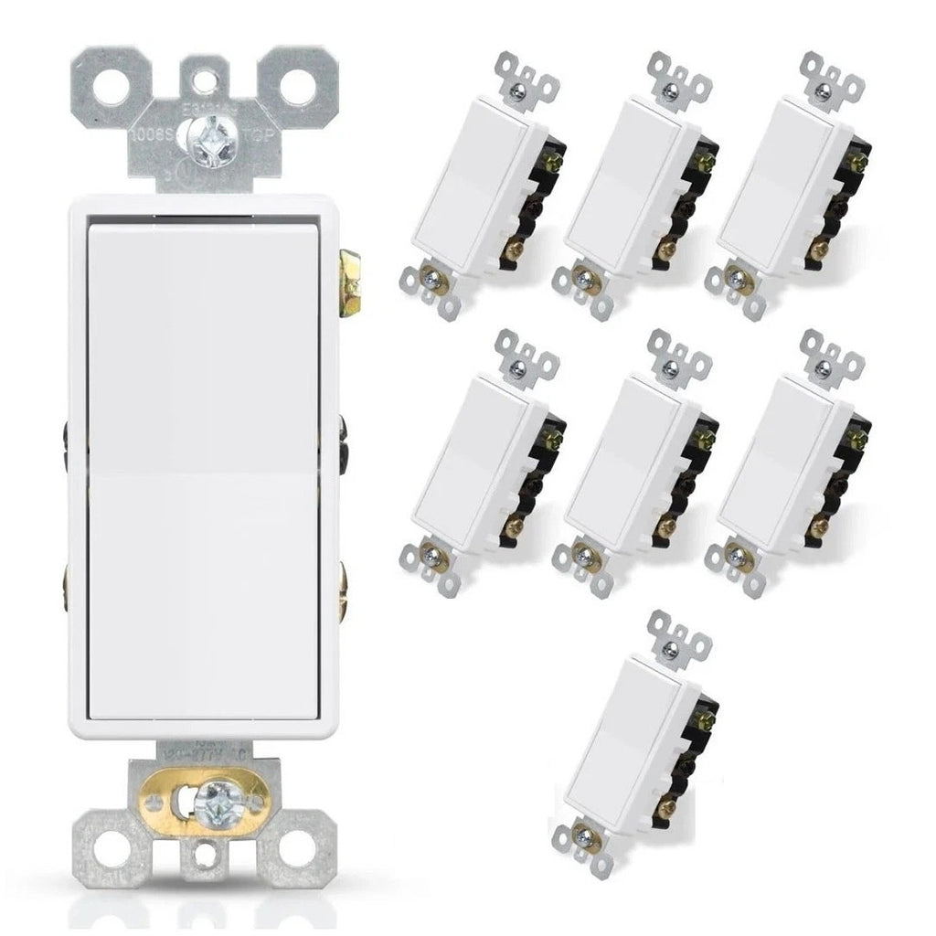 BRAND NEW ~ Set/8 ELEGRP 4-Way Decorative Light Switch 15A 120/277V Self Ground