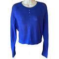NWT ~ TOPSHOP Bright Royal Blue Sexy Mesh Short Crop Sweater ~ Womens Size 12