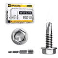 BRAND NEW 230 (#8×1/2"/4.2×13) 410 Stainless Steel Hex Head Self Tapping Screws