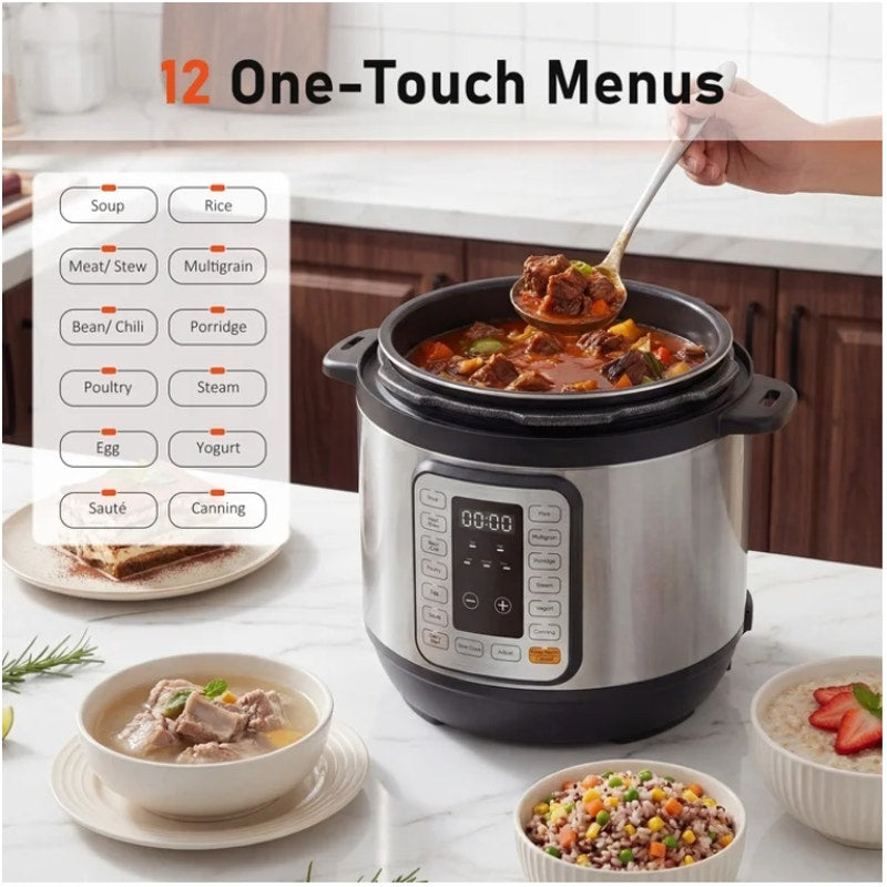 BRAND NEW ~ EDX 6 Quart 7-in-1 Electric Multi-Function Stainless Pressure Cooker