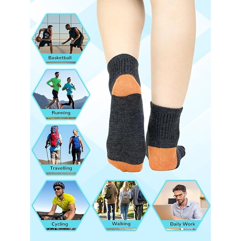 NWT ~ 10 Pairs Men's Classic Multicolor Crew Ankle Socks ~ Unisex ~ Women