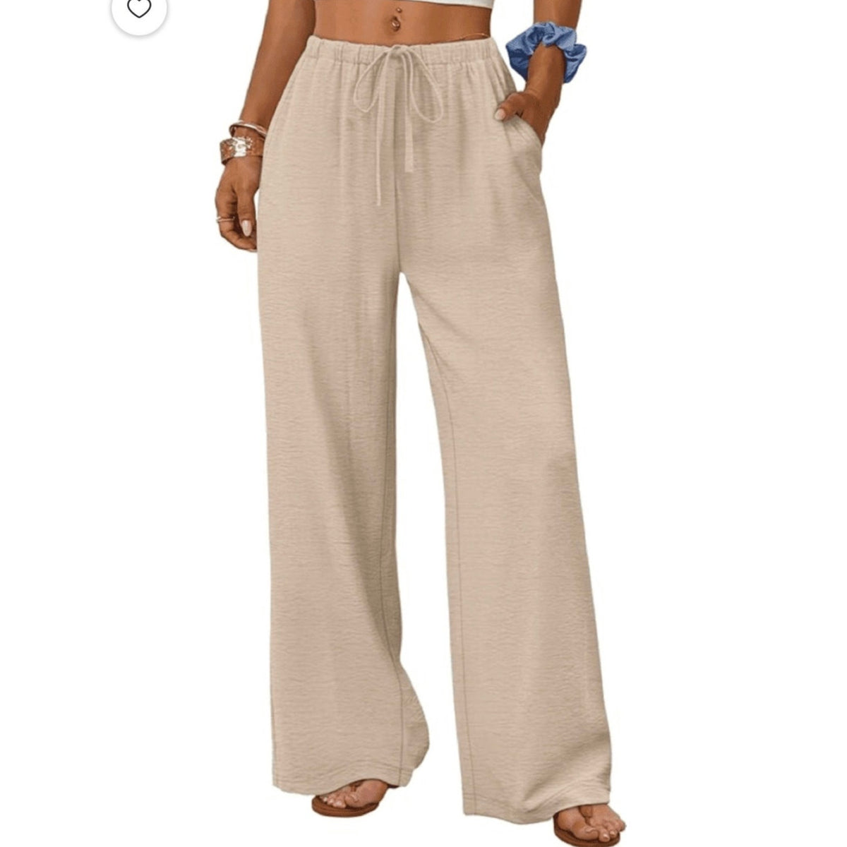 NWT ~ Women's Apricot Wide Leg Flowy Palazzo Pants & Pockets ~ Plus Size XXL