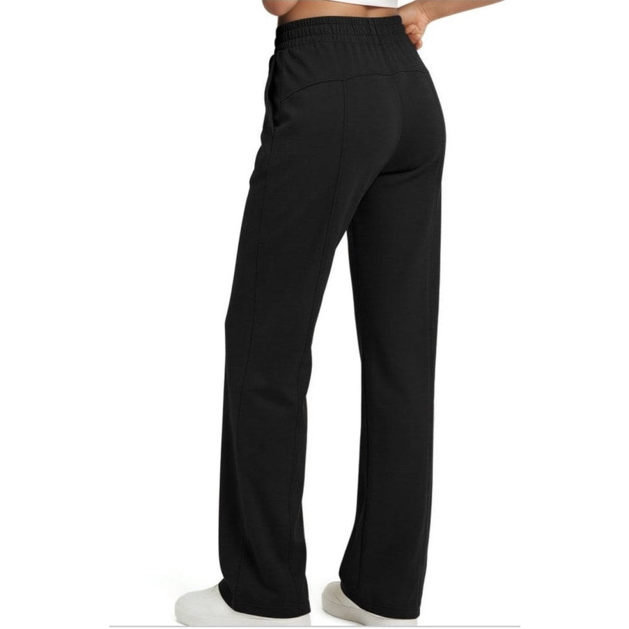 NWT ~ Women's Black Wide Leg High Waisted Casual Pants with Pockets ~ Size XL