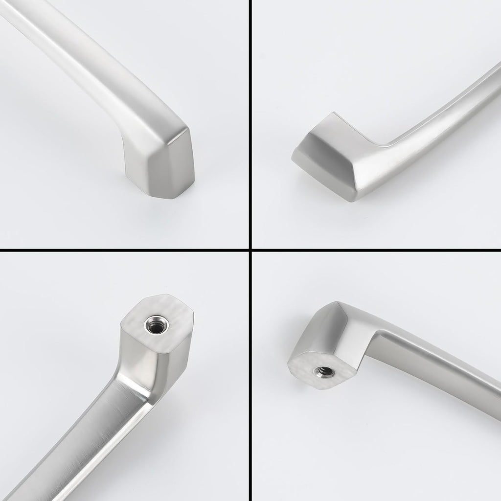 BRAND NEW ~ Set/9 Brushed Nickel Kitchen Cabinet Hardware Drawer Pulls ~ 7 1/2"