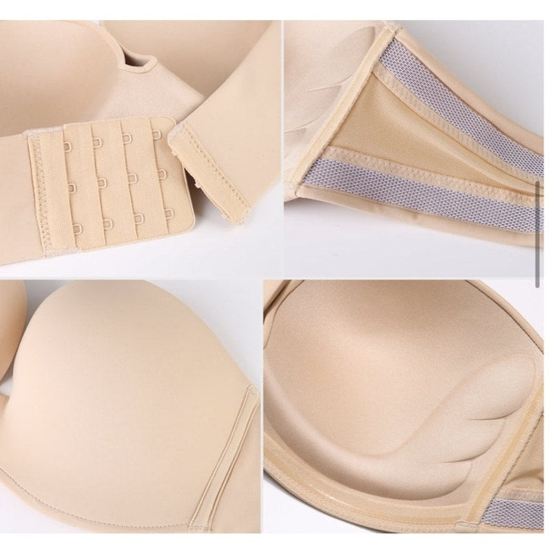 NWT ~ Strapless Seamless Wireless Anti Slip Push Up Bra Support Lift Size 38DD