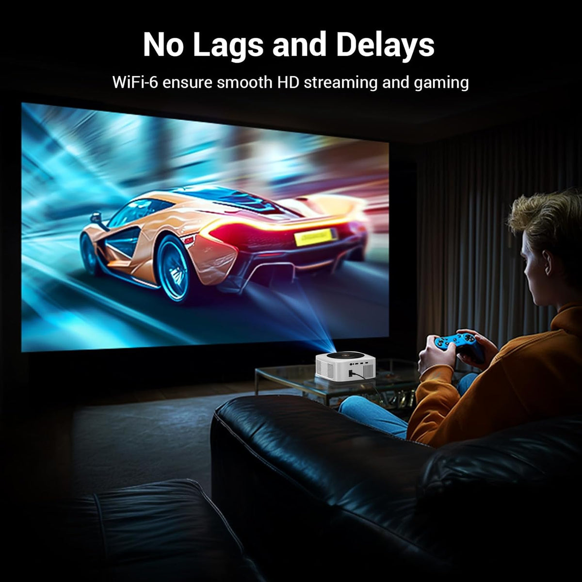 BRAND NEW ~ 1500 ANSI Smart Outdoor Projector Built-in Apps 30W Dolby Audio