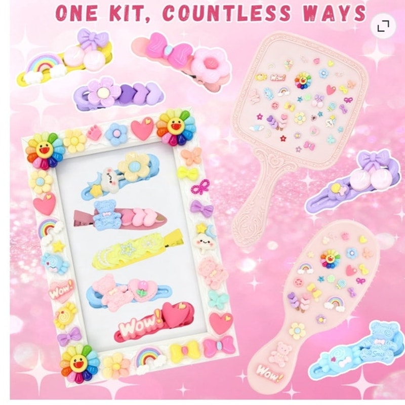 BRAND NEW ~ 3000pcs Assorted Charms Kawaii Bows Pearls Rhinestones Kit