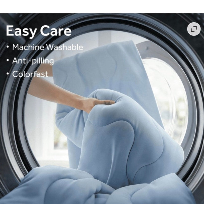 BRAND NEW ~ Blue QUEEN Size Cooling Double Sided Lightweight Blanket Comforter
