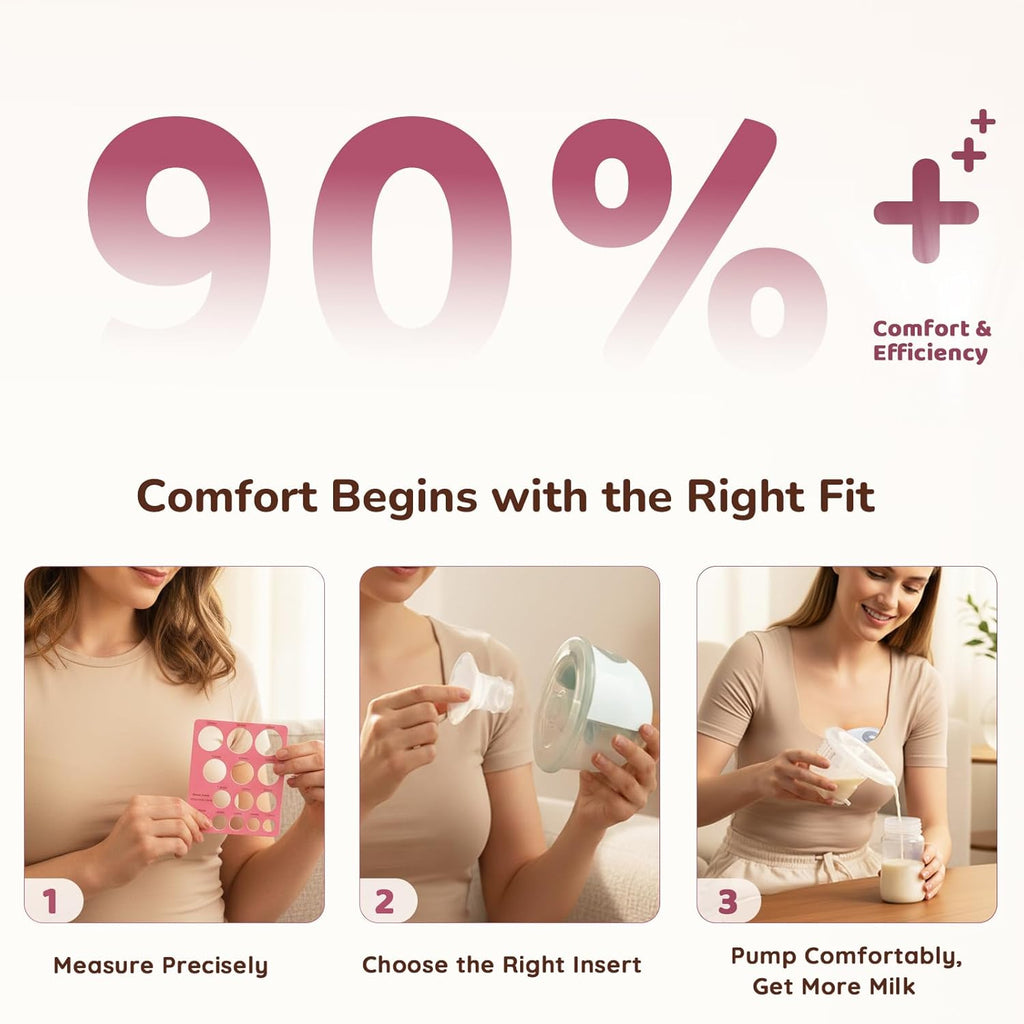 BRAND NEW ~ Silicone Breast Pump Flange Sizing Kit 10pc Flange Inserts