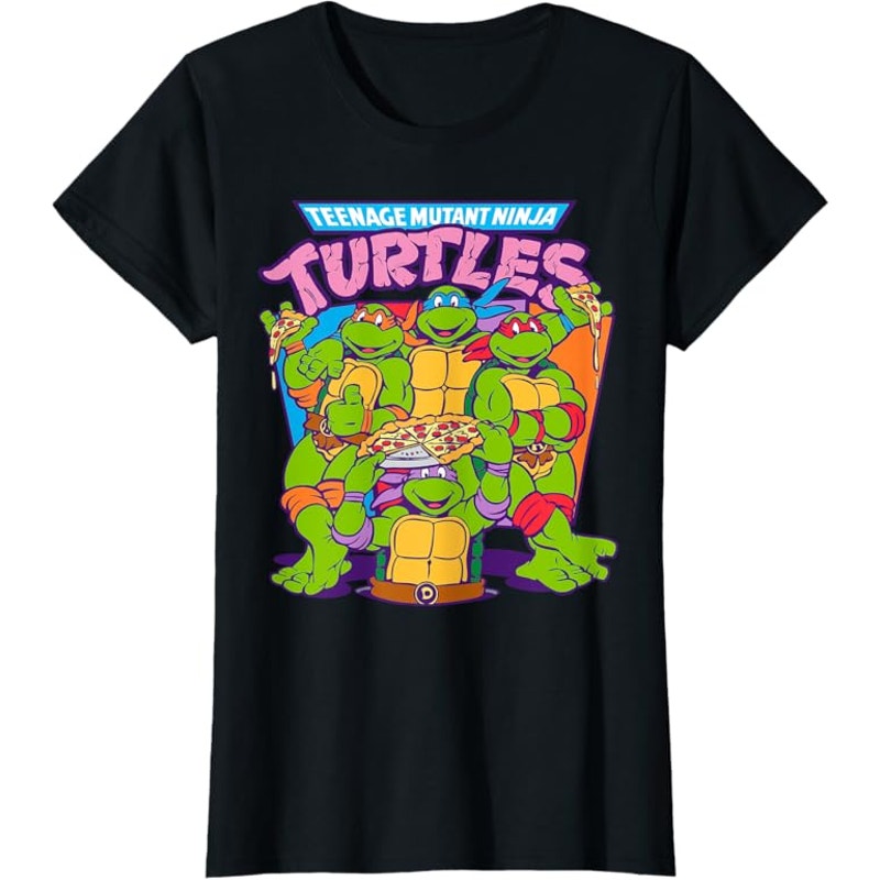NWT ~ Nickelodeon Teenage Mutant Ninja Turtles Pizza & Smiles T-Shirt ~Women's M