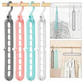 BRAND NEW ~ Set/8 Closet Organizers Storage Space Saving Closet Hangers 9 Holes