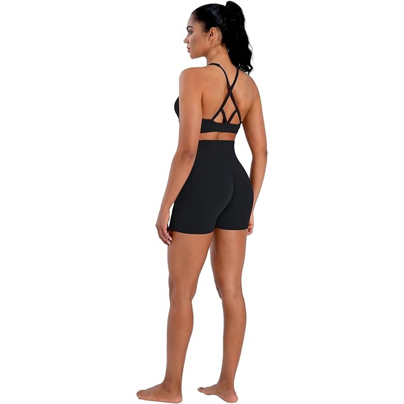 NWT ~ Women's Black Spandex Biker Yoga Pockets Shorts ~ Size SMALL