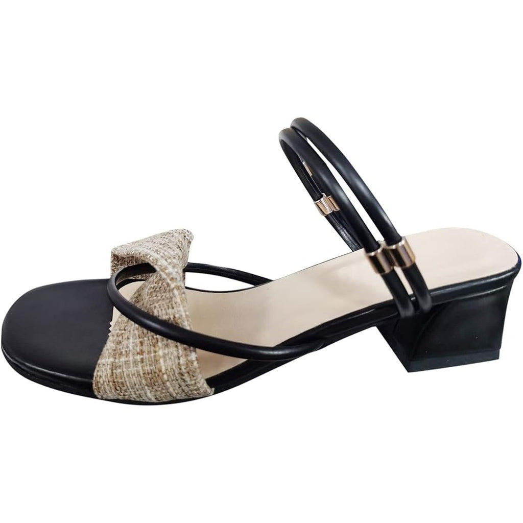 BRAND NEW ~ Women's Open Toe Chunky Heel Ankle Strap Sandals ~ Size 5