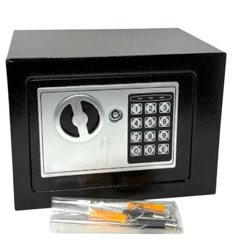 BRAND NEW ~ Black Electronic Digital Security Safe Lock Box .25 Cubic Feet