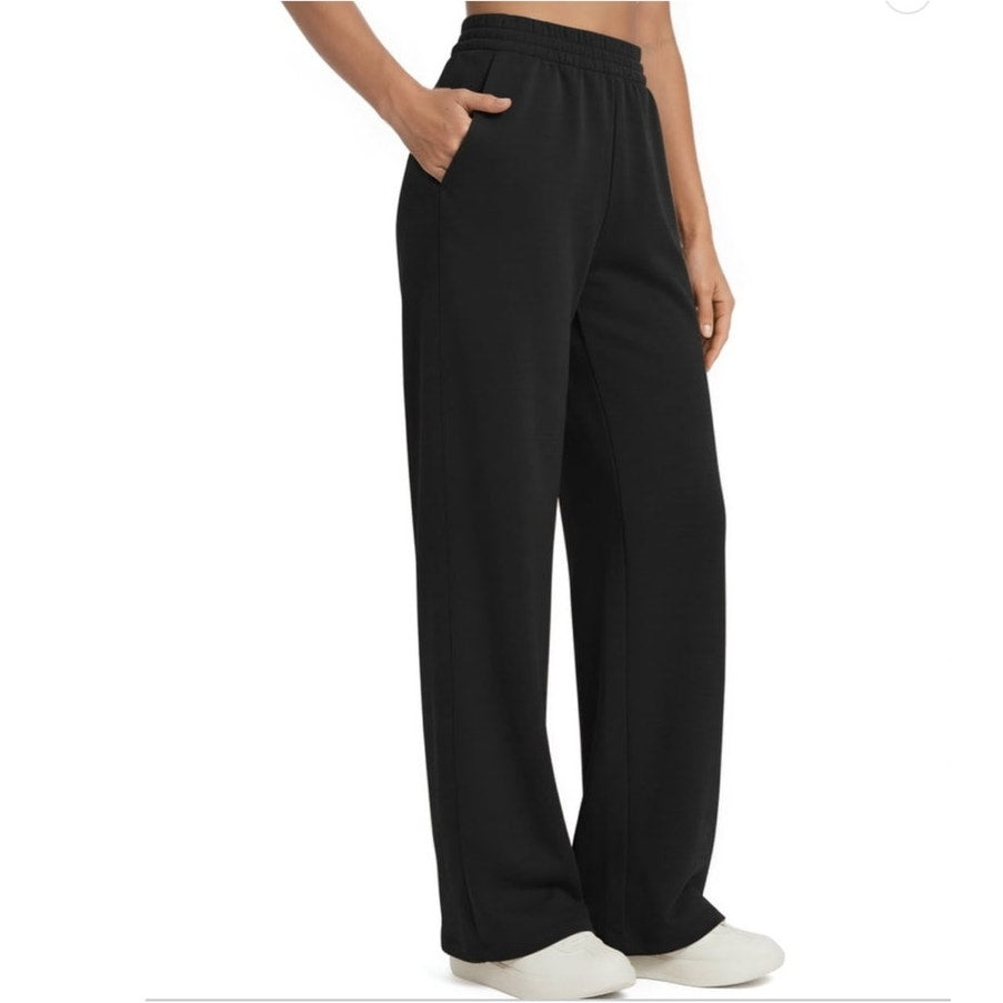NWT ~ Women's Black Wide Leg High Waisted Casual Pants with Pockets ~ Size XL