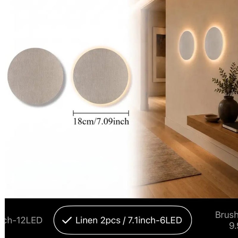 BRAND NEW ~ Set/2 Wireless Rechargeable Wall Lights ~ Remote ~ Timer ~ 3 Levels