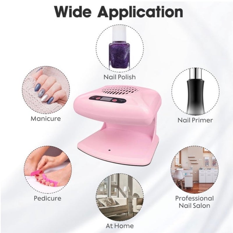 BRAND NEW ~ Pink 300W Timing Air Nail Dryer Blow Dryer & Automatic Sensor