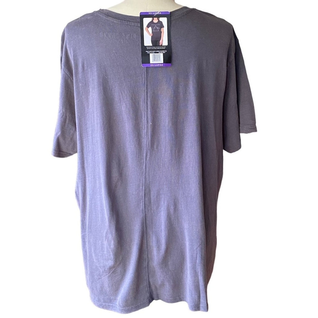 NWT ~ PINK FLOYD Dark Side Moon Graphic T Shirt Gray Top ~ Women's Plus Size XXL